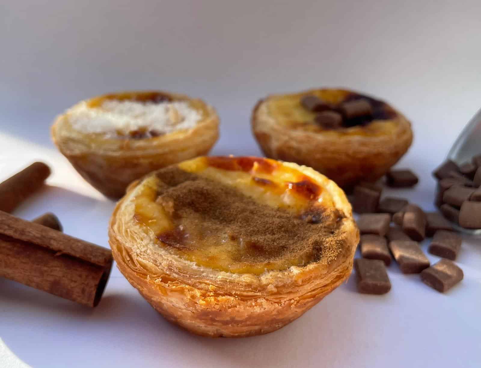 3 Pastéis de nata avec 3 saveurs au choix